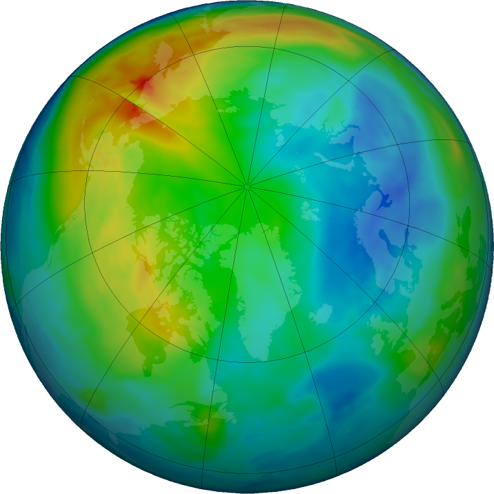 Arctic ozone map for 23 November 2019